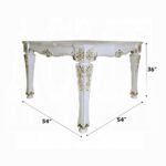 Vendome Counter Height Table in Antique Pearl Finish DN01515 By ACME 13