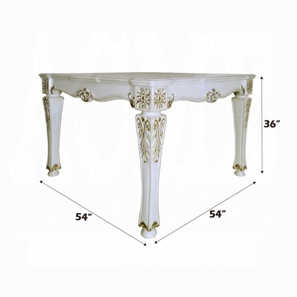 Vendome Counter Height Table in Antique Pearl Finish DN01515 By ACME 9