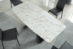 Mat, Shiny 152 Marble Dining Table with 196 Gray Chairs p11445 By ESF Furniture Luxury Dining Sets Mobilia Cleopatra 28 Mat, Shiny 152 Marble Dining Table with 196 Gray Chairs p11445 By ESF Furniture 28