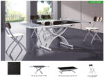Mat, Shiny 2109 Table Transformer i27622 By ESF Furniture Luxury Dining Tables Mobilia Cleopatra 14 Mat, Shiny 2109 Table Transformer i27622 By ESF Furniture 14