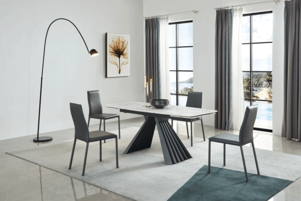 Mat, Shiny 152 Marble Dining Table i27613 By ESF Furniture 11