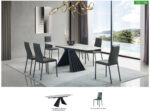 Mat, Shiny 152 Marble Dining Table i27613 By ESF Furniture Luxury Dining Tables Mobilia Cleopatra 19 Mat, Shiny 152 Marble Dining Table i27613 By ESF Furniture 19