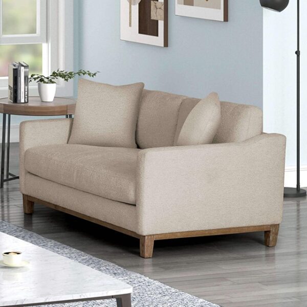 Oatmeal Halden Loveseat FM64200-LV By Furniture of America 4