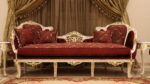 5pcs Handmade Queen Red Sofa set - Image 3
