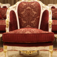 5pcs Handmade Queen Red Sofa set 16