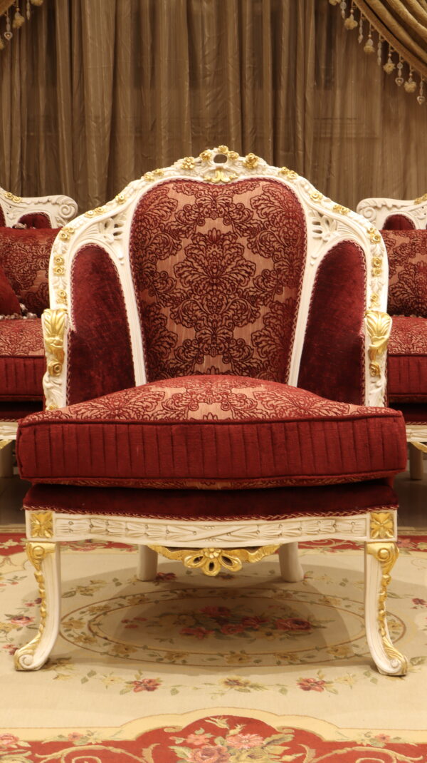 5pcs Handmade Queen Red Sofa set - Image 4