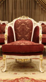 5pcs Handmade Queen Red Sofa set - Image 4