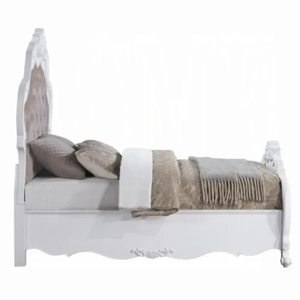 White Wood Latisha Bed By ACME - Image 4