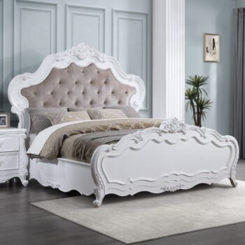 White Wood Latisha Bed By ACME