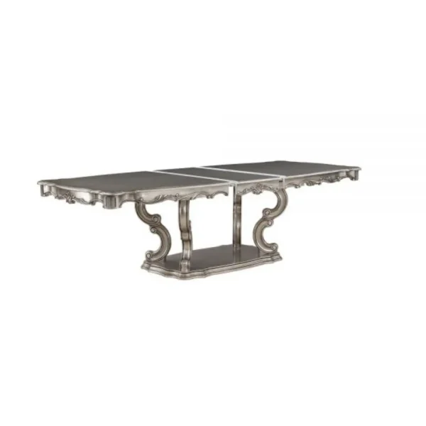 Ariadne Platinum Dining Table With Pedestal By ACME