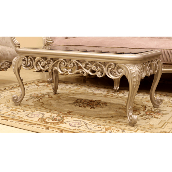 Handmade Silver Pink 5PC Sofa Set 8