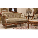4pcs Handmade Elite Gallery Brown Sofa Set 13