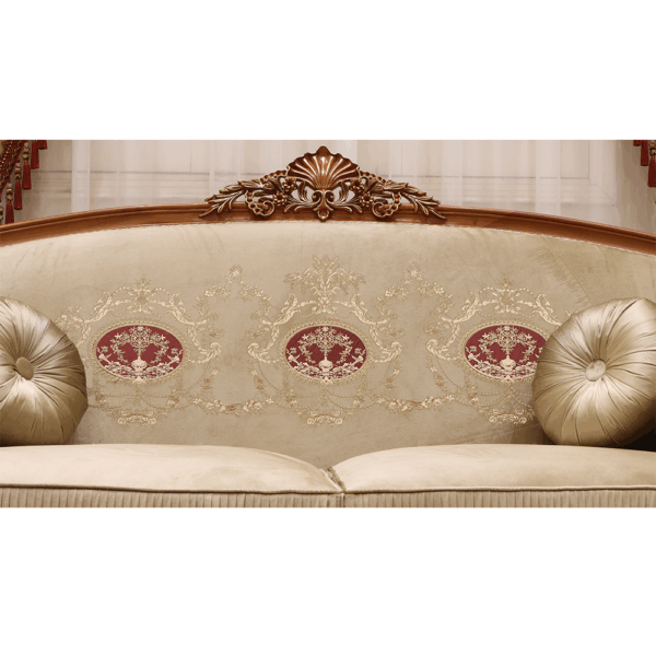 4pcs Handmade Elite Gallery Brown Sofa Set 10