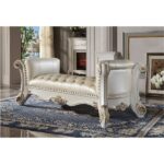 Vendome Bench in Pearl Leather BD01522 By ACME 7