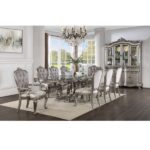 Platinum Ariadne Dining Table W/Pedestal DN02281 By ACME 20