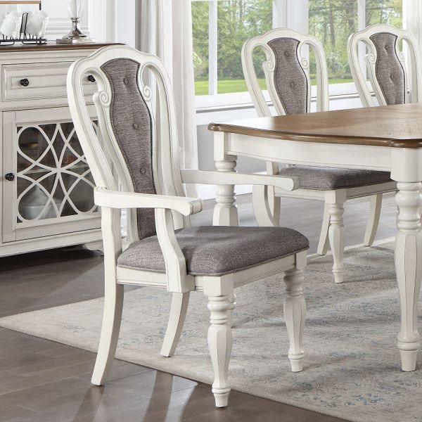 Gray & White Florian Chair DN01655 By ACME