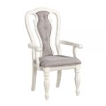 Gray & White Florian Chair DN01655 By ACME Dining Chair & Bench Mobilia Cleopatra 16 Gray & White Florian Chair DN01655 By ACME 16