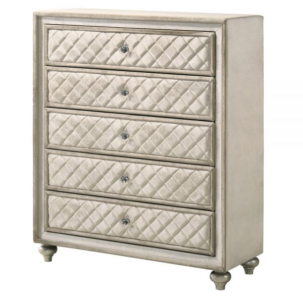 Beige Velvet Lucienne Chest BD02339 By ACME