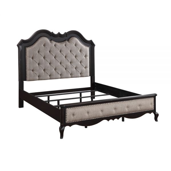 Beige & Black Chelmsford Bed By ACME