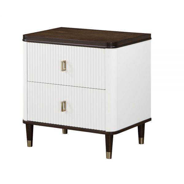 White & Brown Carena Nightstand BD02028 By ACME