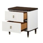 White & Brown Carena Nightstand BD02028 By ACME Luxury Bedroom Nightstands Mobilia Cleopatra 21 White & Brown Carena Nightstand BD02028 By ACME 21