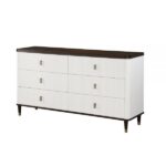 White & Brown Carena Dresser BD02030 By ACME Luxury Bedroom Dressers & Mirrors Mobilia Cleopatra 11 White & Brown Carena Dresser BD02030 By ACME 11