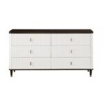 White & Brown Carena Dresser BD02030 By ACME Luxury Bedroom Dressers & Mirrors Mobilia Cleopatra 12 White & Brown Carena Dresser BD02030 By ACME 12