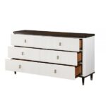 White & Brown Carena Dresser BD02030 By ACME Luxury Bedroom Dressers & Mirrors Mobilia Cleopatra 13 White & Brown Carena Dresser BD02030 By ACME 13
