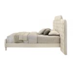 Beige Linen Ranallo Bed By ACME Luxury Beds Mobilia Cleopatra 16 Beige Linen Ranallo Bed By ACME 16