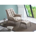 Sandstone/Khaki Leather Zusa Accent Chair & Ottoman By ACME 27