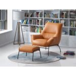 Khaki/Sandstone Leather Jabel Accent Chair By ACME Accent Chairs Mobilia Cleopatra 20 Khaki/Sandstone Leather Jabel Accent Chair By ACME 20