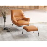 Khaki/Sandstone Leather Jabel Accent Chair By ACME Accent Chairs Mobilia Cleopatra 23 Khaki/Sandstone Leather Jabel Accent Chair By ACME 23