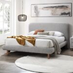 Gray Boucle Cleo Eastern King/Queen Bed By ACME Luxury Beds Mobilia Cleopatra 17 Gray Boucle Cleo Eastern King/Queen Bed By ACME 17
