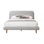 Gray Boucle Cleo Eastern King/Queen Bed By ACME Luxury Beds Mobilia Cleopatra 18 Gray Boucle Cleo Eastern King/Queen Bed By ACME 18