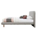 Gray Boucle Cleo Eastern King/Queen Bed By ACME Luxury Beds Mobilia Cleopatra 19 Gray Boucle Cleo Eastern King/Queen Bed By ACME 19