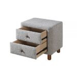 Gray Boucle Cleo Nightstand BD02473 By ACME Luxury Bedroom Nightstands Mobilia Cleopatra 15 Gray Boucle Cleo Nightstand BD02473 By ACME 15
