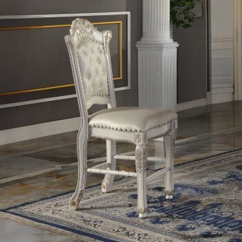 Vendome Counter Height Chair in Pearl Leather DN01516 By ACME