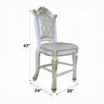 Vendome Counter Height Chair in Pearl Leather DN01516 By ACME Counter Chair Mobilia Cleopatra 15 Vendome Counter Height Chair in Pearl Leather DN01516 By ACME 15