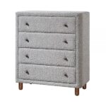Gray Boucle Cleo Chest BD02474 By ACME Bedroom Chest of Drawers Mobilia Cleopatra 13 Gray Boucle Cleo Chest BD02474 By ACME 13