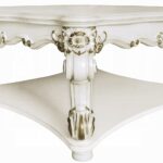 Vendome Square Coffee Table in Antique Pearl Finish LV01526 By ACME 14