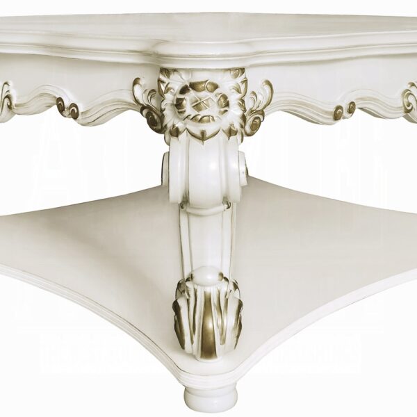 Vendome Square Coffee Table in Antique Pearl Finish LV01526 By ACME 9