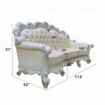 Vendome Oversized Sofa With 6 Pillows in Champagne Leather LV01525 By ACME Luxury Sofas Mobilia Cleopatra 10 Vendome Oversized Sofa With 6 Pillows in Champagne Leather LV01525 By ACME 10
