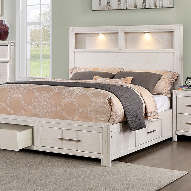 White Karla Bed CM7500WH By Furniture of America