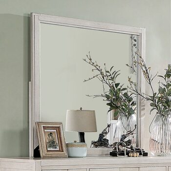 White Berenice Mirror CM7580WH-M By Furniture of America