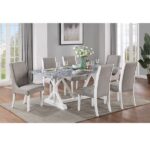 Gray Linen & White Hollyn Side Chair DN02161 By ACME Dining Chair & Bench Mobilia Cleopatra 17 Gray Linen & White Hollyn Side Chair DN02161 By ACME 17