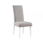 Gray Linen & White Hollyn Side Chair DN02160 By ACME Dining Chair & Bench Mobilia Cleopatra 13 Gray Linen & White Hollyn Side Chair DN02160 By ACME 13
