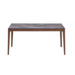 Stone & Walnut Bevis Dining Table DN02312 By ACME Luxury Dining Tables Mobilia Cleopatra 14 Stone & Walnut Bevis Dining Table DN02312 By ACME 14