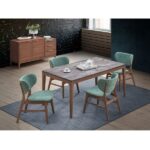 Stone & Walnut Bevis Dining Table DN02312 By ACME Luxury Dining Tables Mobilia Cleopatra 17 Stone & Walnut Bevis Dining Table DN02312 By ACME 17