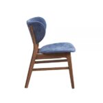 Blue Fabric & Walnut Finish Bevis Side Chair DN02313 By ACME Dining Chair & Bench Mobilia Cleopatra 18 Blue Fabric & Walnut Finish Bevis Side Chair DN02313 By ACME 18