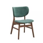 Green Fabric & Walnut Finish Bevis Side Chair DN02314 By ACME Dining Chair & Bench Mobilia Cleopatra 15 Green Fabric & Walnut Finish Bevis Side Chair DN02314 By ACME 15